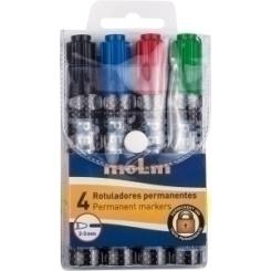 Marcador Permanente Molin Rtp230 Conico Bolsa De 4