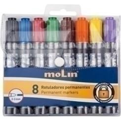 Marcador Permanente Molin Rtp230 Conico Bolsa De 8