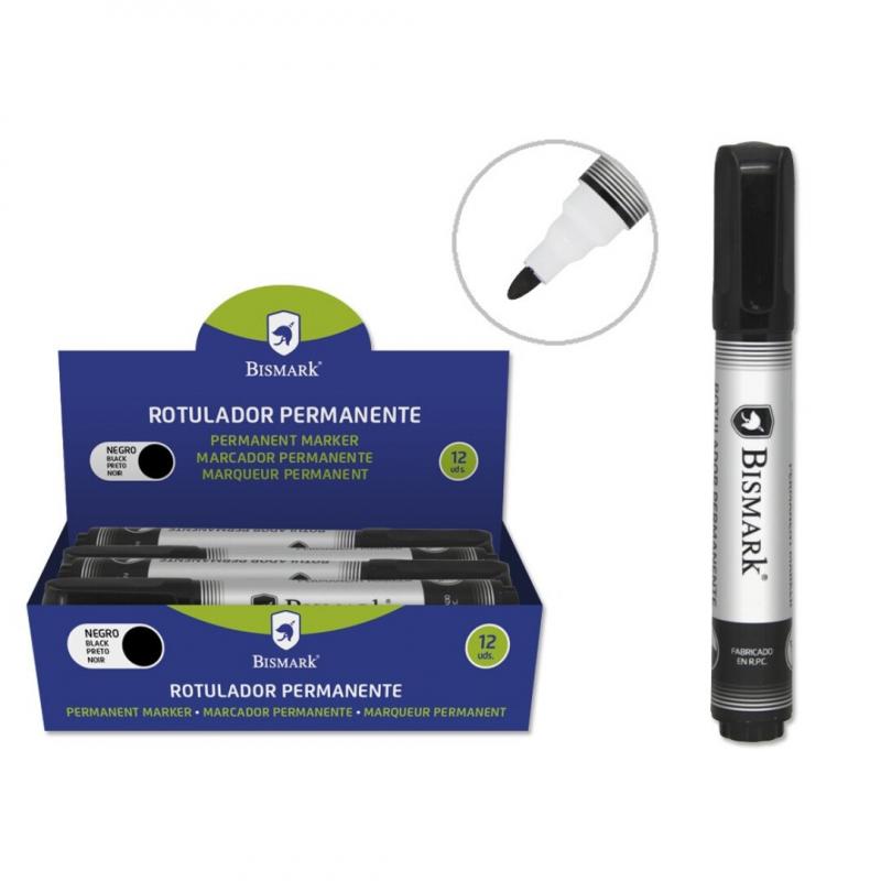 Marcador Permanente Negro Bismark 1.5 mm
