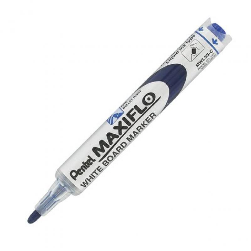 Marcador Permanente Pentel Maxiflo Nlf60 P.Biselada AZUL