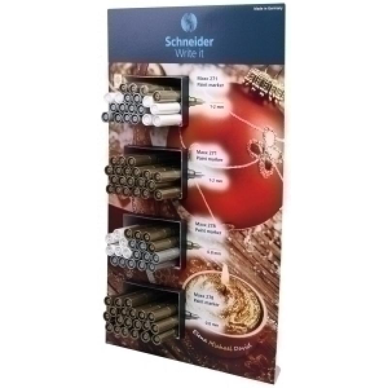 marcador-permanente-schneider-maxx-271-278-conico-surtido-expositor-de-80-24x-271-oro-10x-271-plata-6x-271-blanco-24x-278-oro-10x-278-plata-6x-278-blanco