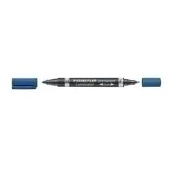 Marcador Permanente Staedtler 348 Lumocolor Duo Conico Azul