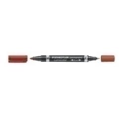 Marcador Permanente Staedtler 348 Lumocolor Duo Conico Rojo