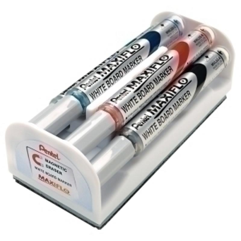 marcador-pizarra-pentel-maxiflo-mwl5s-conico-2-mm-con-borrador-surtido-set-de-4