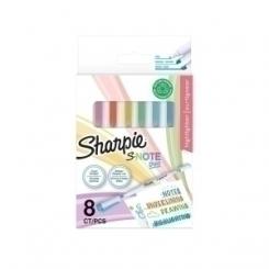 Marcador Sharpie S Note Duo Doble Punta (Conica Y Biselada) Blister De 8