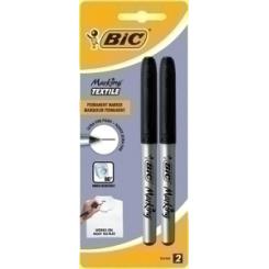 Marcador Textil BIC  Textile Marker Black Blister De 2