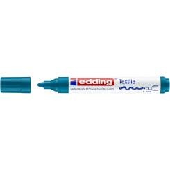 Edding 4500 Marcador textil para ropa. Trazo: 2-3 mm. A prueba de lavado  hasta 60º. Color azul oriental