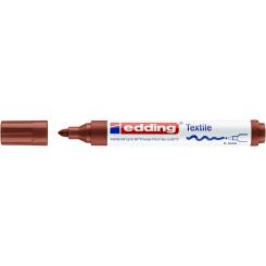Edding 4500 Marcador textil para ropa. Trazo: 2-3 mm. A prueba de lavado  hasta 60º. Color marrón