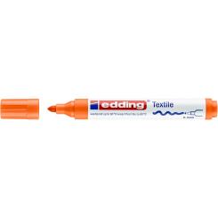 Edding 4500 Marcador textil para ropa. Trazo: 2-3 mm. A prueba de lavado  hasta 60º. Color naranja