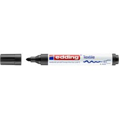 Edding 4500 Marcador textil para ropa. Trazo: 2-3 mm. A prueba de lavado  hasta 60º. Color negro