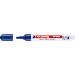 Edding 4095 Marcador de tiza líquida para vidrio y superficie no porosa. Con punta redonda. Trazo: 2-3 mm. Color azul