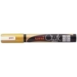 Marcador Tiza Liquida Uni-Ball Chalk Marker Pwe-5M 1,8-2,5 Mm Oro