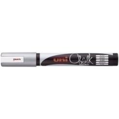 Marcador Tiza Liquida Uni-Ball Chalk Marker Pwe-5M 1,8-2,5 Mm Plata