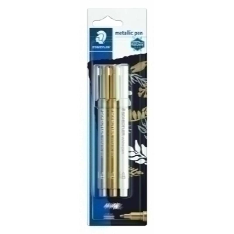 marcador-topaca-no-perm-staedtler-8323-metalico-blister-de-3-blanco-oro-y-plata