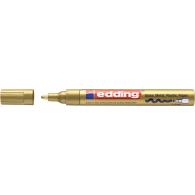 Edding 750 Marcador con tinta opaca (efecto lacado) altamente permanente, punta redonda. Trazo: 2-4 mm. Color oro