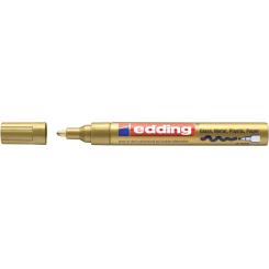 Edding 750 Marcador con tinta opaca (efecto lacado) altamente permanente, punta redonda. Trazo: 2-4 mm. Color oro