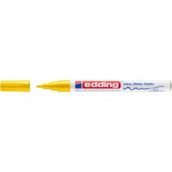 Edding 751 Marcador con tinta opaca (efecto lacado) altamente permanente, punta redonda.Trazo:1-2 mm. Color amarillo