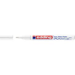 Edding 751 Marcador con tinta opaca (efecto lacado) altamente permanente, punta redonda.Trazo:1-2 mm. Color blanco