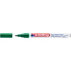 Edding 751 Marcador con tinta opaca (efecto lacado) altamente permanente, punta redonda.Trazo:1-2 mm. Color verde