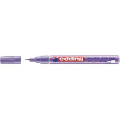 Edding 780 Marcador de tinta opaca ( efecto lacado ) altamente permanente. Punta fina redonda engastada en metal. Trazo: 0,8 mm. Color violeta metálico