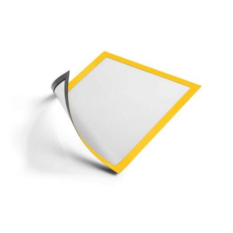 Marco Durable Magnético Duraframe  A4 Amarillo Bolsa De 5