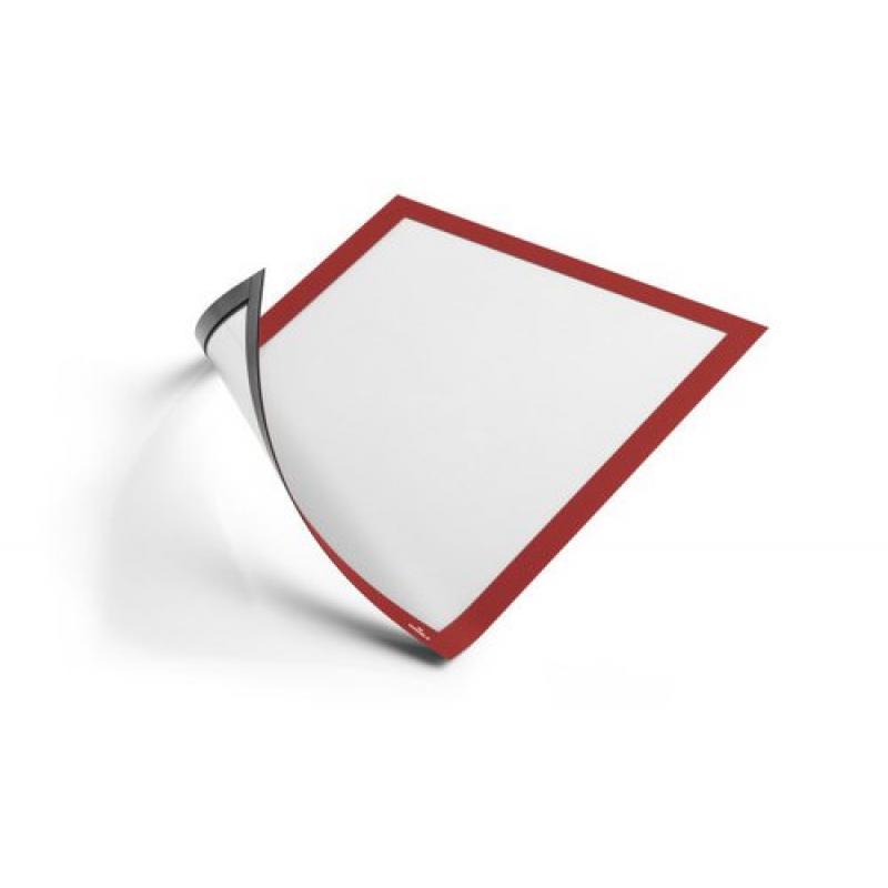 Marco Durable Magnético Duraframe  A4 Rojo Bolsa De 5