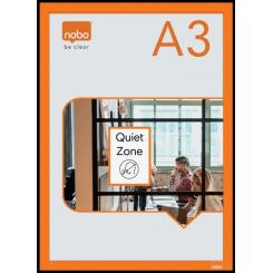 Marco magnético autoadhesivo NOBO, 2 unidades, A3, naranja