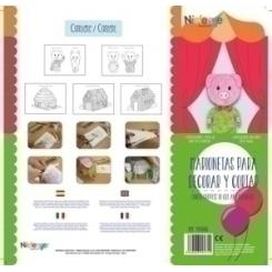 Marioneta Dedos Los 3 Cerditos Pack 7