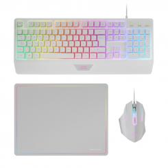 Mars Gaming MCP124W teclado Ratón incluido Juego USB QWERTY Español Blanco