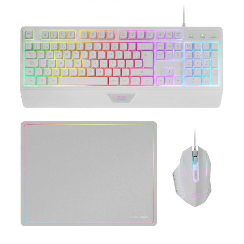 mars-gaming-mcp124w-teclado-raton-incluido-juego-usb-qwerty-espanol-blanco