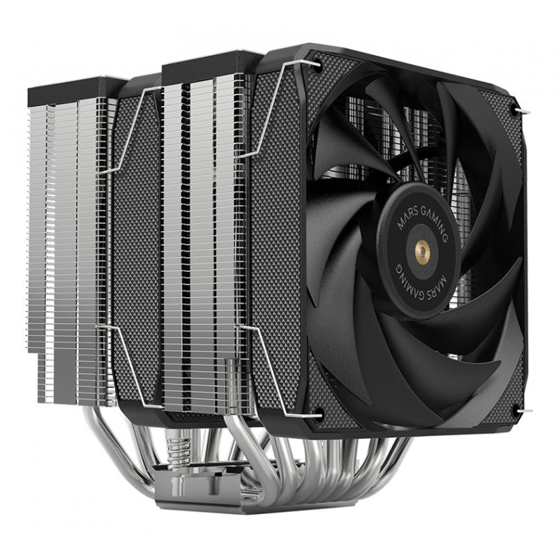 mars-gaming-mcpu-xu9-disipador-cpu-doble-torre-tdp-400w-2x-ventiladores-de-aspas-hibridas-y-rodamiento-fdb-de-cobre-hiperbalanceado-9-heatpipes-tecnologia-bph-ultra-multisocket-universal-negro