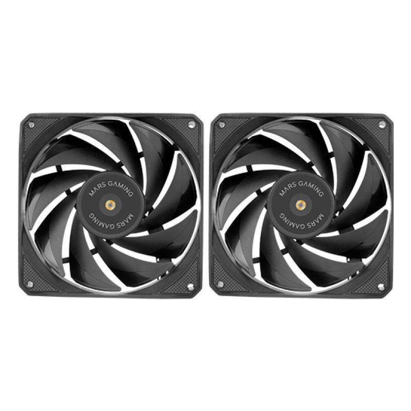 mars-gaming-mf-nclx2-kit-2x-ventiladores-ultrasilenciosos-120mm-diseno-aspas-hibridas-ventiladores-2en1-con-rodamiento-fdb-de-cobre-hiperbalanceado-sistema-conexion-pwm-pads-antivibracion-negro