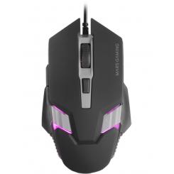 Mars Gaming MM024, Ratón Gaming RGB, Sensor Óptico 4000 DPI, Switches Mecánicos Huano, Iluminación RGB Flow, Ajuste On-the-fly 1200 / 2400 / 3200 / 4000 DPI, Compatibilidad Multiplataforma, Negro