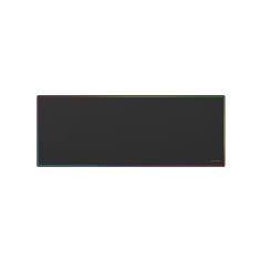 Mars Gaming MMP224, Alfombrilla Gaming XXL 880x330mm, Diseño de Bordes Rainbow, Base Antideslizante de Caucho Natural, Superficie Nanotextil de Alta Precisión, Alfombrilla de Ratón Flexible, Negro