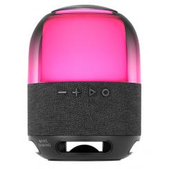 Mars Gaming MS-FLOW, Altavoz Portátil Bluetooth 15W, Iluminación Orbilight RGB 360°, Sonido Potente con Driver DeepBass 57mm, Altavoz Gaming Compacto con Bluetooth 5.3 y MicroSD, Negro