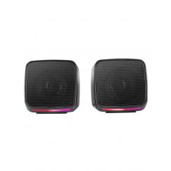 Mars Gaming MS-PRO, Altavoces Compactos 10W, Iluminación RGB Flow Dinámica, Altavoz PC con Caja de Control y Entrada Jack 3.5mm, Altavoces Gaming Compatibles con PC / Mac / Smartphone / Tablet, Negro