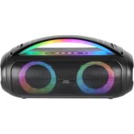 Mars Gaming MS-PULSE, Altavoz Bluetooth Portátil 50W RMS, Iluminación RGB, 2 Drivers Activos 93mm + 2 Drivers Pasivos Ultra-Bass, Función Manos Libres, USB / MicroSD / AUX / FM, Asa y Correa, Negro