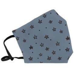 Mascarilla Reut. Peq. Estrellas Azul