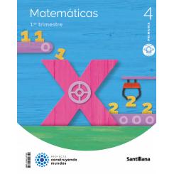Matemáticas 4ºprimaria. Mochila Ligera. Construyendo Mundos 2023, Ed. SANTILLANA
