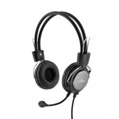 Bluestork MC-201 auricular y casco Auriculares Diadema Negro, Plata