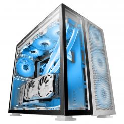 Mars Gaming MC-NOVA Torre Gaming Custom XXL E-ATX Aluminio Aeroespacial Doble Ventana Completa Cristal Templado Estructura Doble Cámara USB-C