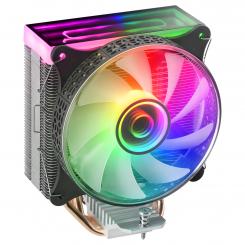 Mars Gaming MCPU-VR Negro Disipador CPU Doble Espejo Infinito ARGB 4 Heatpipes HCT TDP 180W Ventilador Ultra-silencioso PWM 12cm