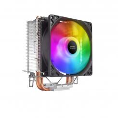 Mars Gaming MCPUARGB Disipador CPU RGB TDP 130W 2 Heatpipes HCT Silencioso PWM Negro