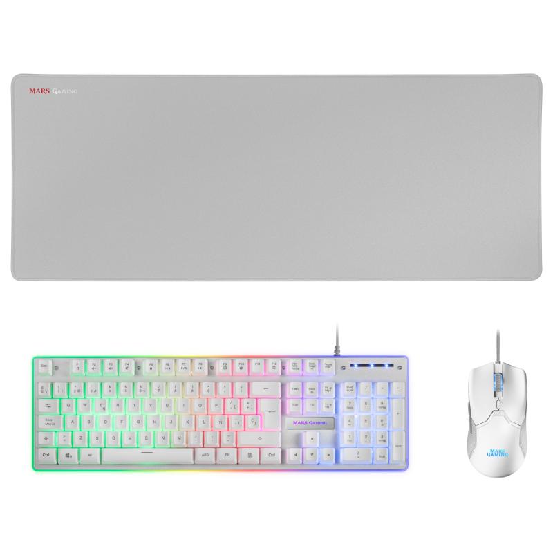 mcpxwes-combo-teclado-h-mech-frgb-raton-ultraligero-10000dpi-y-alfombrilla-xxl-blanco-idioma-espanol