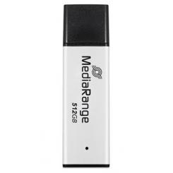 MediaRange MR1904 unidad flash USB 512 GB USB tipo A 3.2 Gen 1 (3.1 Gen 1) Negro, Plata