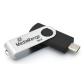 mediarange-mr1951-unidad-flash-usb-16-gb-usb-tipo-c-32-gen-1-31-gen-1-negro-plata