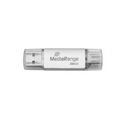 MediaRange MR939-1 unidad flash USB 256 GB USB Type-A / USB Type-C 3.2 Gen 1 (3.1 Gen 1) Plata