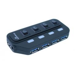 MediaRange MRCS505 hub de interfaz 5000 Mbit/s Negro