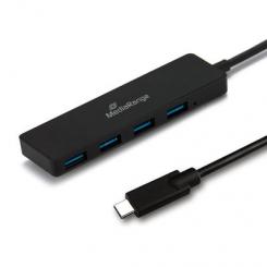 MediaRange MRCS508 hub de interfaz USB 3.2 Gen 1 (3.1 Gen 1) Type-C 5000 Mbit/s Negro