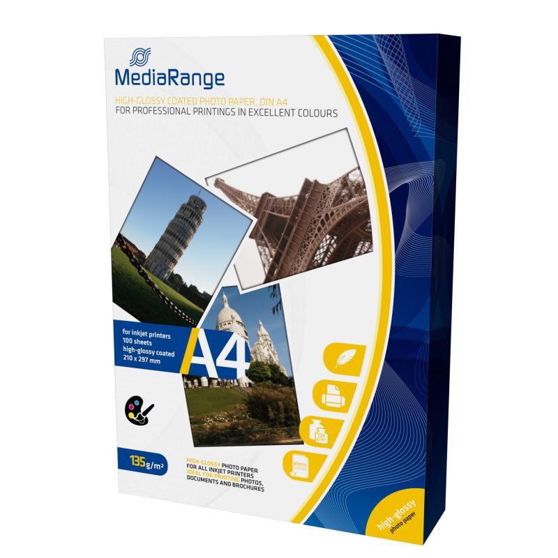 mediarange-mrink107-papel-fotografico-a4-blanco-brillo